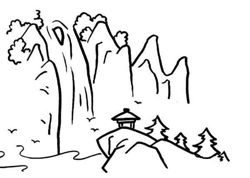 <strong>简笔画</strong>大全风景山水画