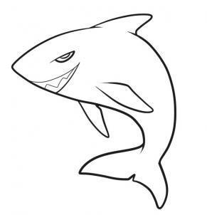 虎鲨的简笔画画法 简笔画图片大全