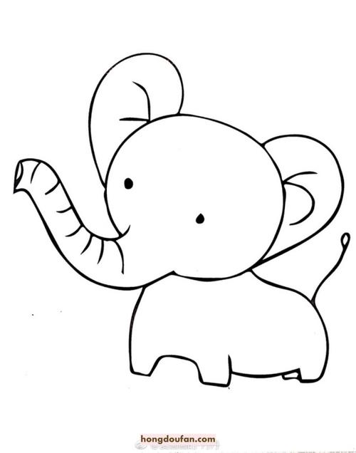 大象简笔画画法步骤图片