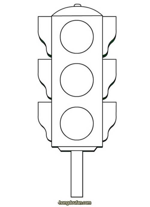 红绿灯简笔画 儿童画图片