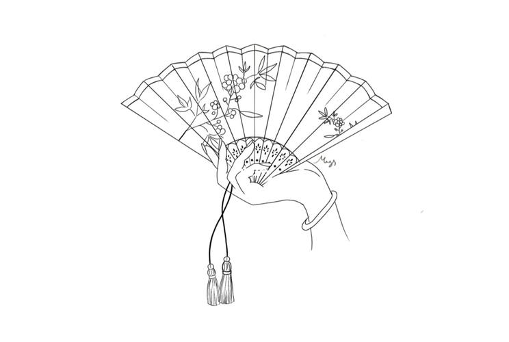 扇子简笔画