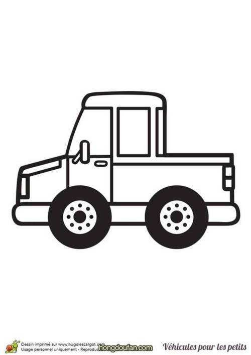 有着大轮子的卡车要如何画一学就会的卡车简笔画卡通儿童载货的大货车