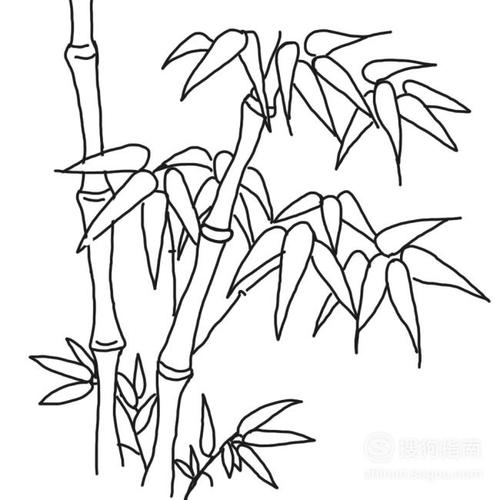 简笔画竹最好看的竹子又简单又好看竹子简笔画画一片竹林单杆简笔画