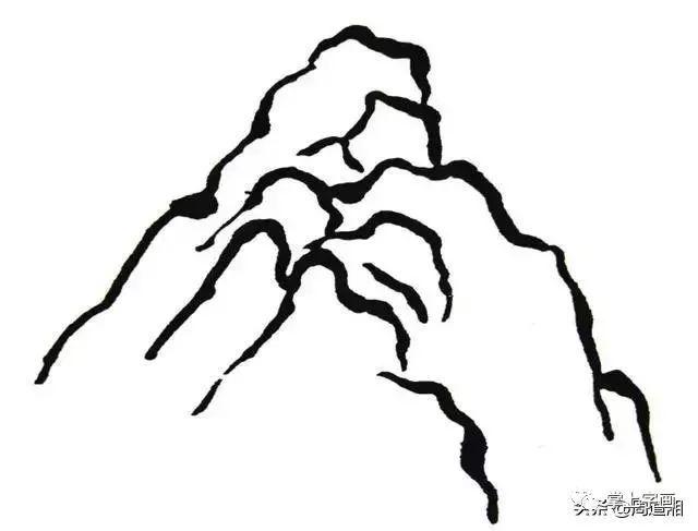 大山的简笔画简单图片