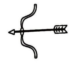 丘比特之弓图标简笔画弓箭的画法,儿童画丘比特之箭弓箭的简笔画