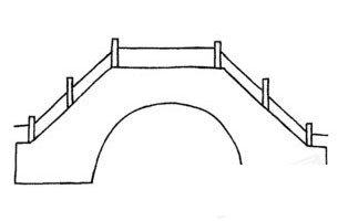 小桥怎么画小桥 strong 简笔画 /strong 彩