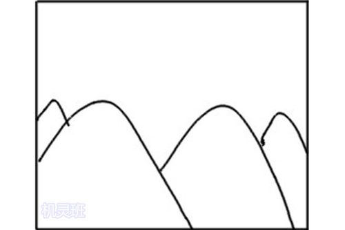 群山怎么画简单图片