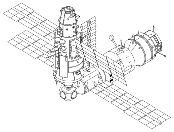 太空站简笔画