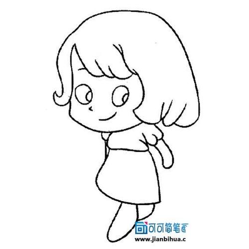 简笔画 小姑娘