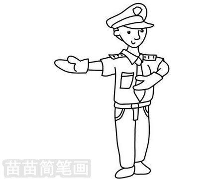 警察简笔画图案图片