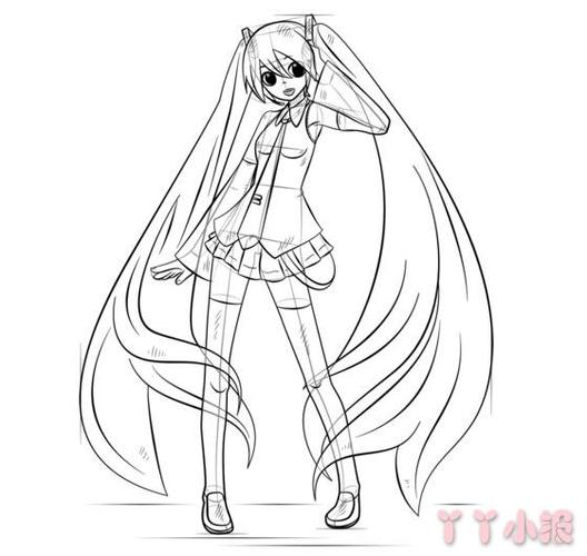 简笔画初音