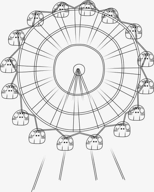 伦敦的简笔画摩天轮图片