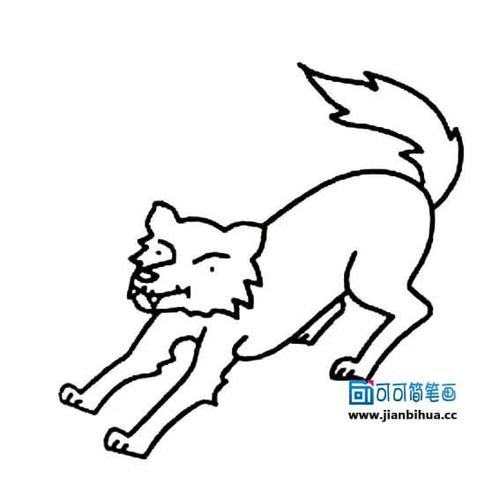 大野狼简笔画图片