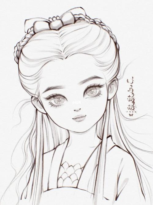 杨过小龙女简笔画图片