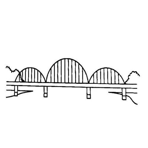 斜拉桥简笔画 儿童图片