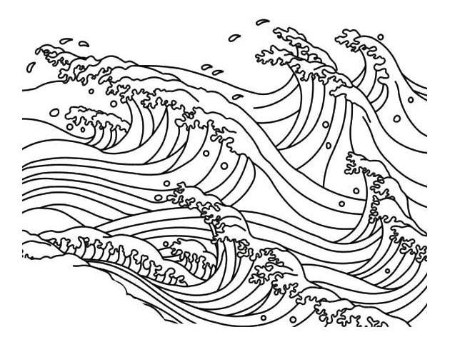 海面简笔画