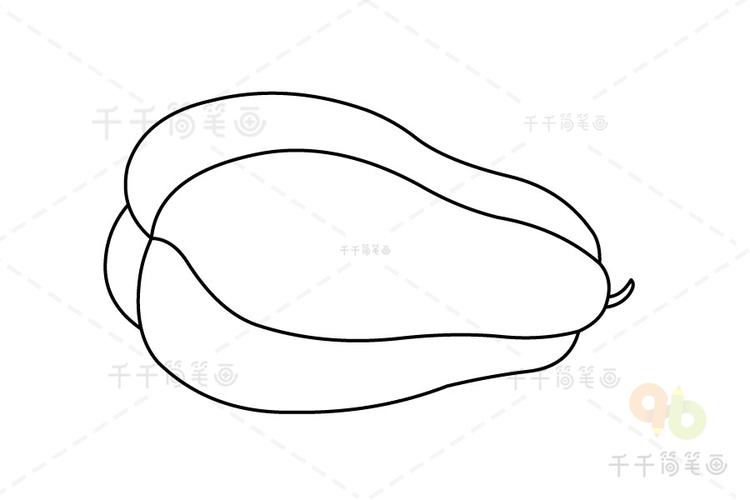 香瓜简笔画打尖图片