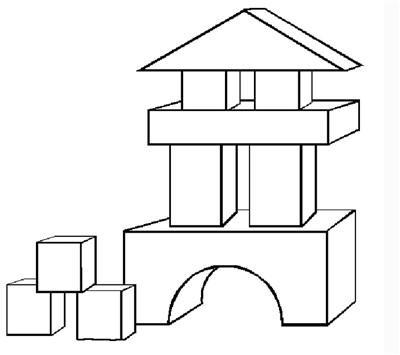 搭建积木简笔画图片图片