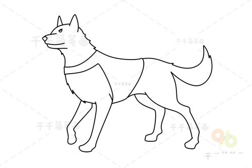 儿童警犬简笔画