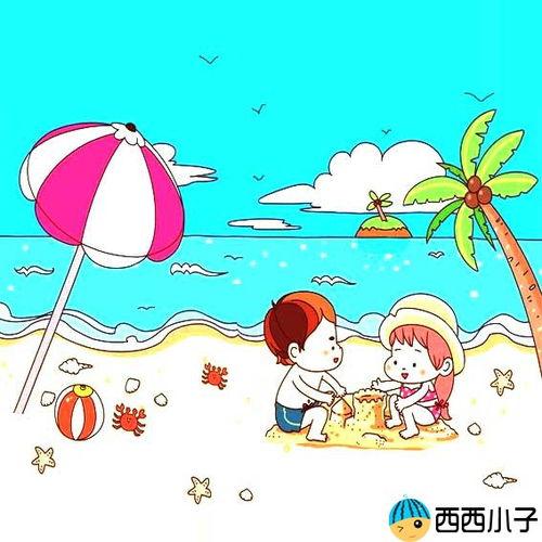 夏天景色简笔画大全集图片