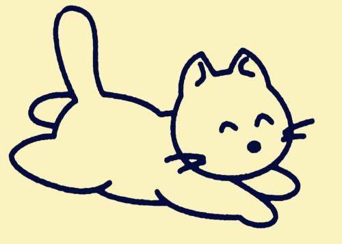 猫咪简笔画拟人趴着的猫咪卡通简笔画简笔画